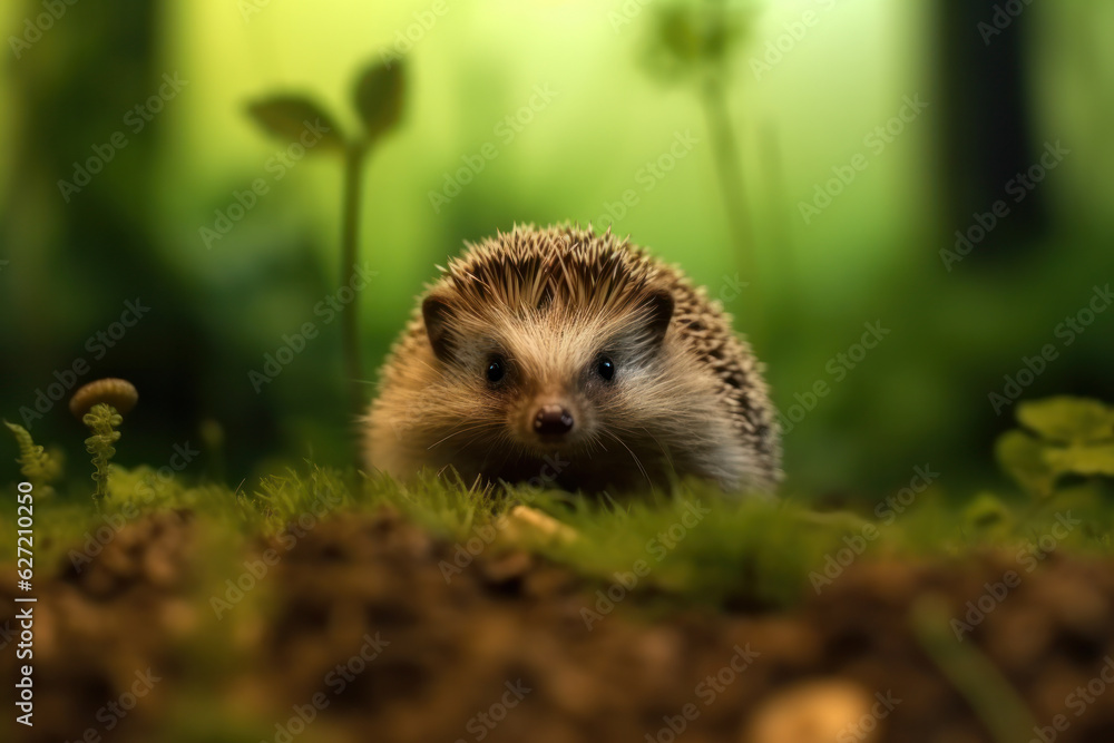 Hedgehog, Wildlife Photography, Generative AI Hedgehog, Wildlife Photography, Generative AI