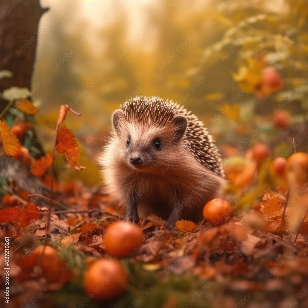 Hedgehog, Wildlife Photography, Generative AI Hedgehog, Wildlife Photography, Generative AI