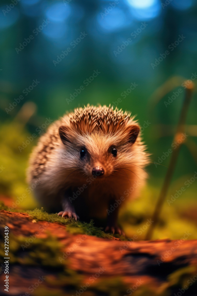 Hedgehog, Wildlife Photography, Generative AI Hedgehog, Wildlife Photography, Generative AI