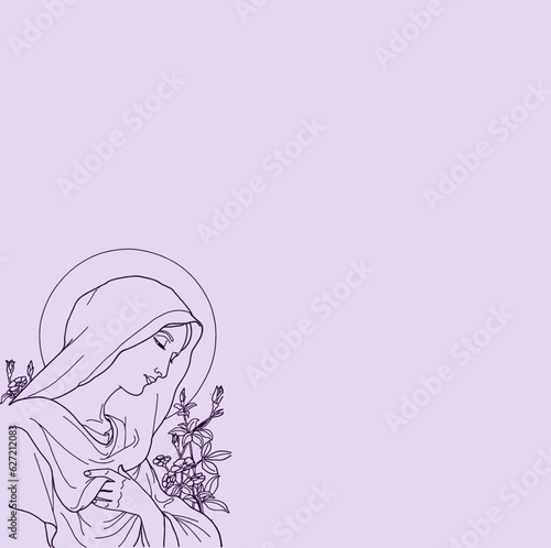 THESE HIGH QUALITY MOTHER MARIA VECTOR FOR USING VARIOUS TYPES OF DESIGN WORKS LIKE T-SHIRT, LOGO, TATTOO AND HOME WALL DESIGN