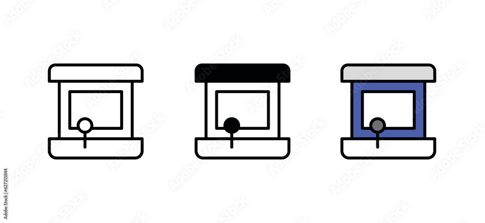 Arcade icon design with white background stock illustration Arcade icon design with white background stock illustration