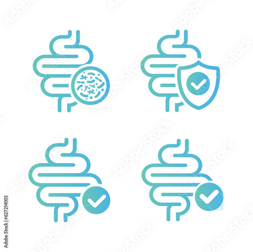 Digestion line icon. Vector symbol in trendy flat style on white background. Digestion sing for design.