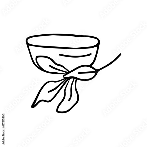 hand drawn vector illustration sauce in gravy bowl