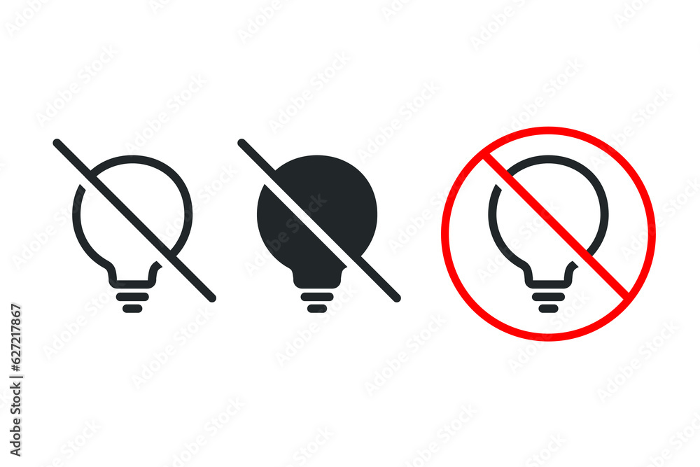 No lightbulb icon. Illustration vector No lightbulb icon. Illustration vector