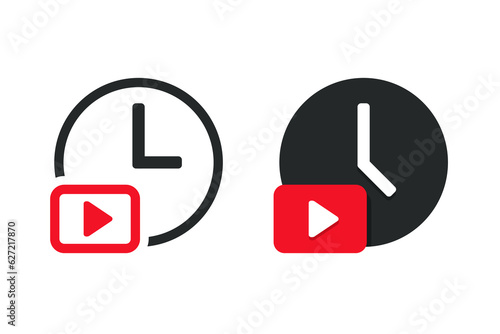 Video time icon. Illustration vector