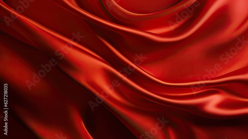 Flowing Elegance: Abstract Luxury Cloth and Liquid Wave with Grunge Silk Texture for Christmas Background. created with Generative AI