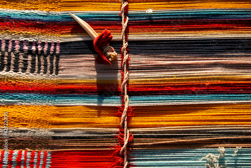 Photography Material and tools for the elaboration of textile handicrafts in an indigenous community of Lake Titicaca, Peru