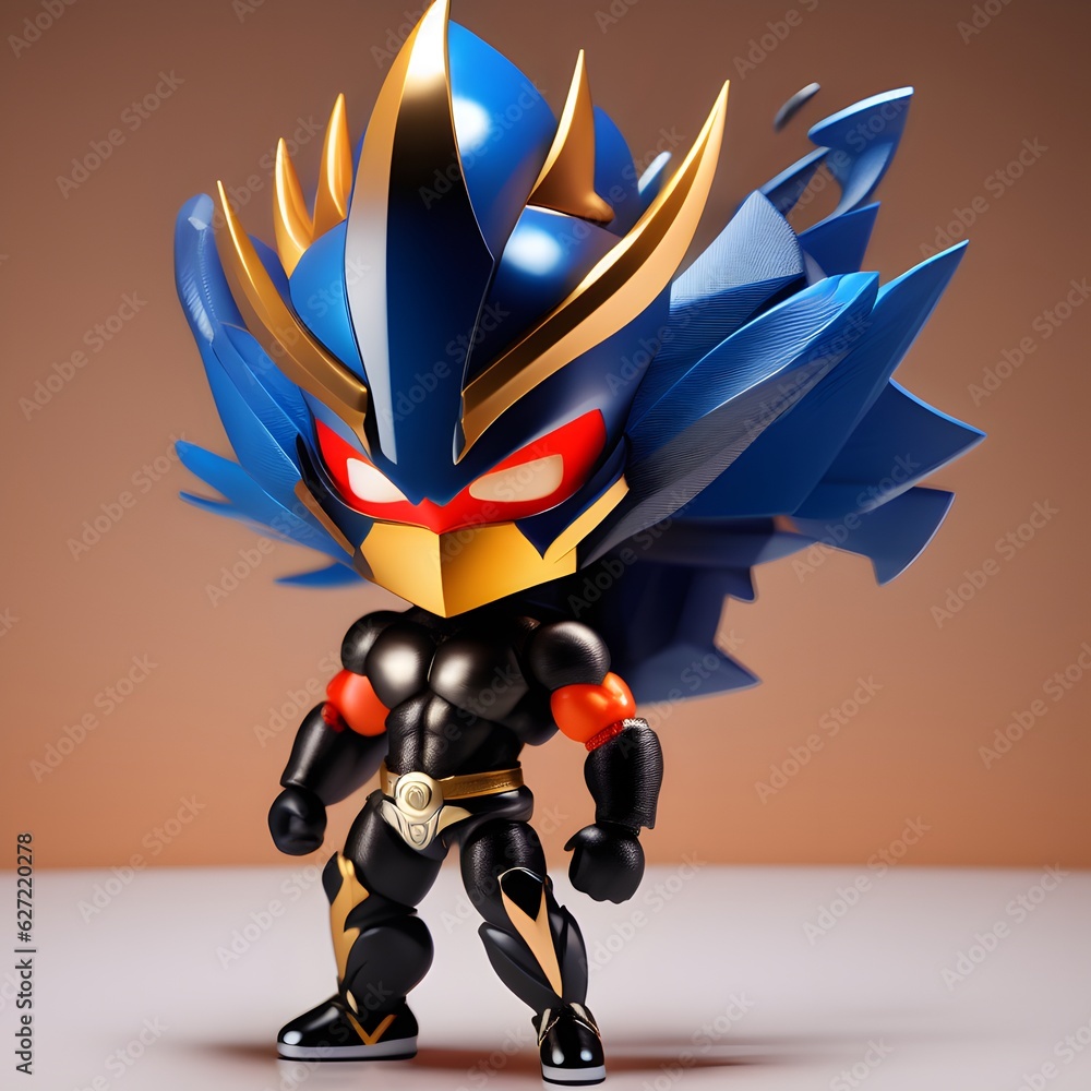 3d cute hero villain chibi figure created by generative ai 3d cute hero villain chibi figure created by generative ai