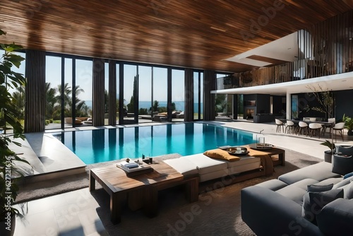 Stylish Living Space and Breathtaking Pool