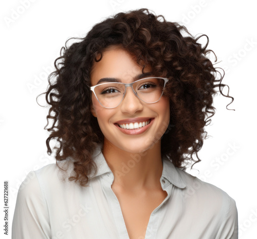 Smiling woman isolated