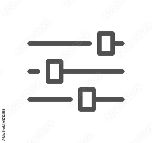 Setup and settings related icon outline and linear vector.