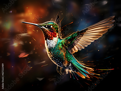 hummingbird and flower © Tudose