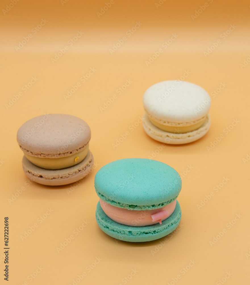 Macaroons on a light background. Macaroons on a light background.