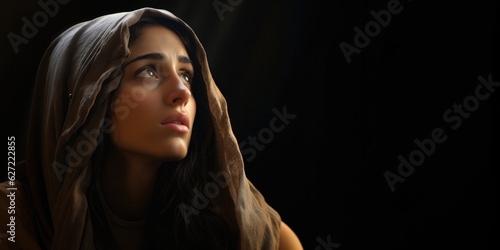 Portrait of a beautiful young biblical woman