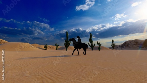 cowboy in the desert