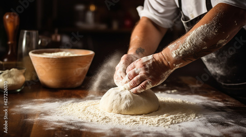 Man makes dough. Generative AI