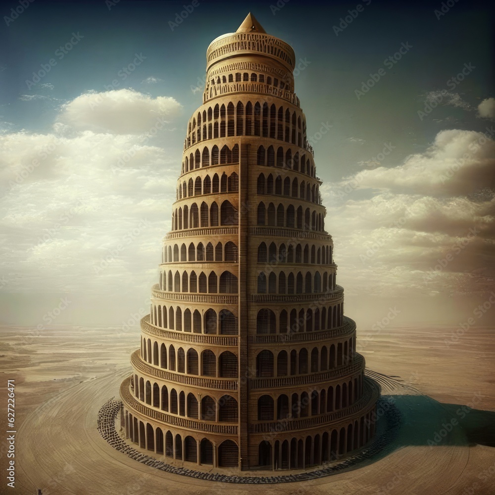 Tower of Babel in the desert.