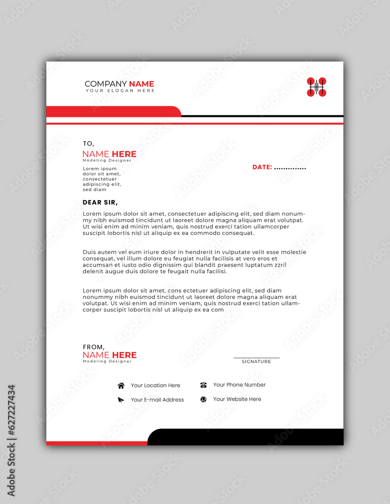 Clean and Stylish Business Letterhead