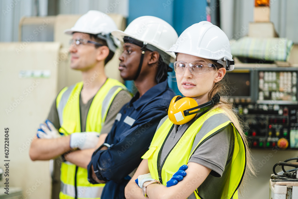 Professional engineer team full skill quality for maintenance service and training in industry worker, warehouse workshop for mechanical engineering factory operators, machinery production teamwork Professional engineer team full skill quality for maintenance service and training in industry worker, warehouse workshop for mechanical engineering factory operators, machinery production teamwork