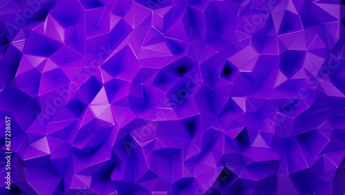 3D render of purple abstract background in main triangular
