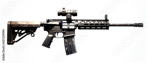 Gun rifle isolated on white background