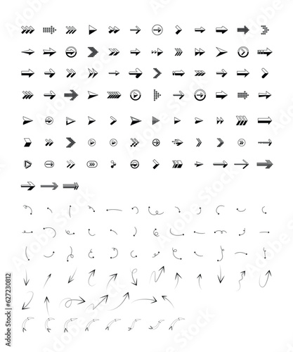 50 Unique Indicator Arrow Pointers In Monotone