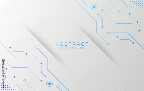abstract technology background vector with lines