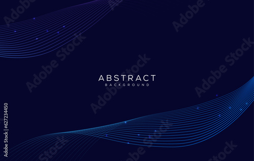 abstract blue wave line background