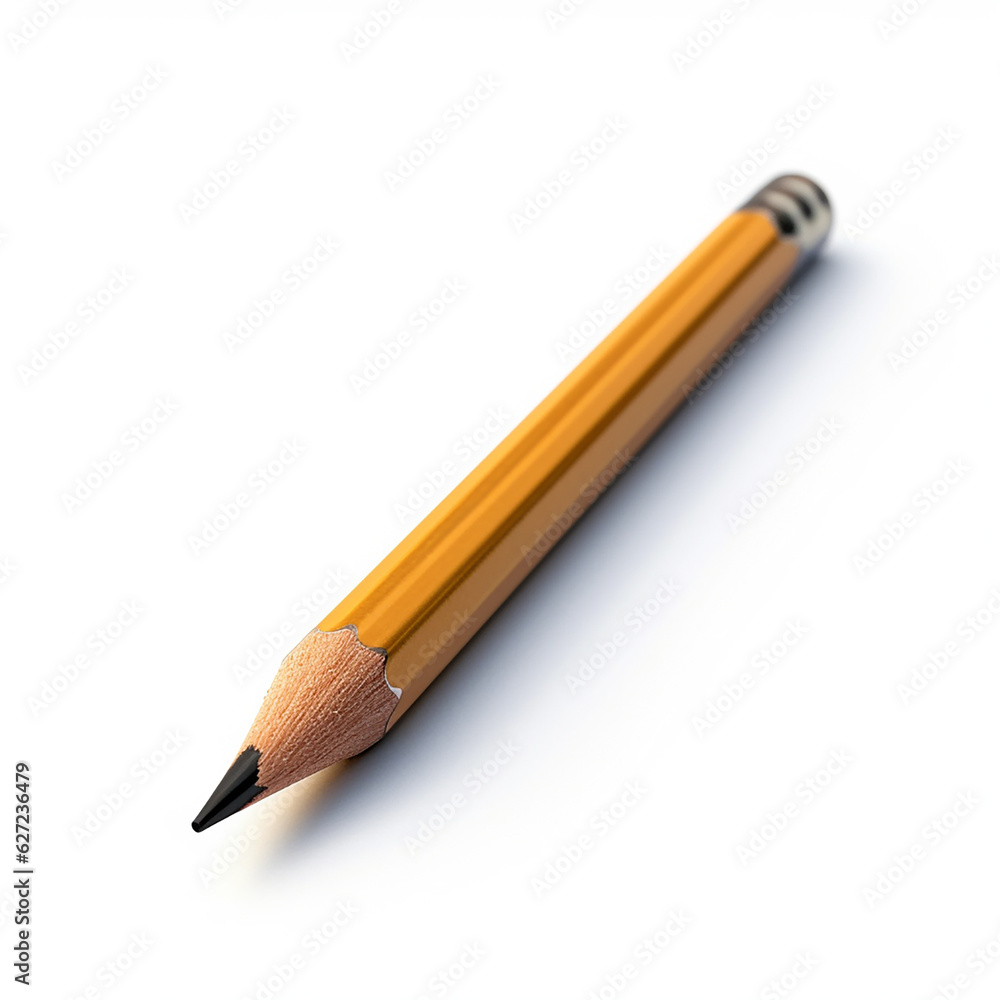 a pencil taken on a white background , simple, clean, white background, side view a pencil taken on a white background , simple, clean, white background, side view