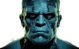 Isolated Frankenstein Monster transparent background. Generative AI