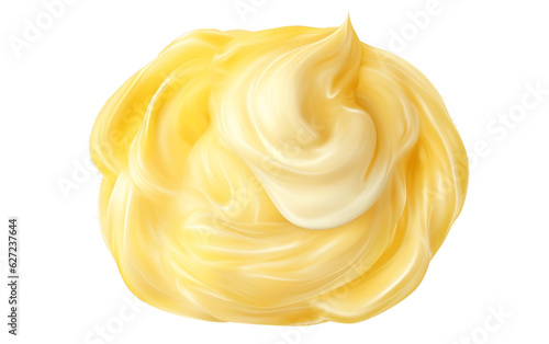 Luscious Lemon Sorbet on Isolated background. Generative AI