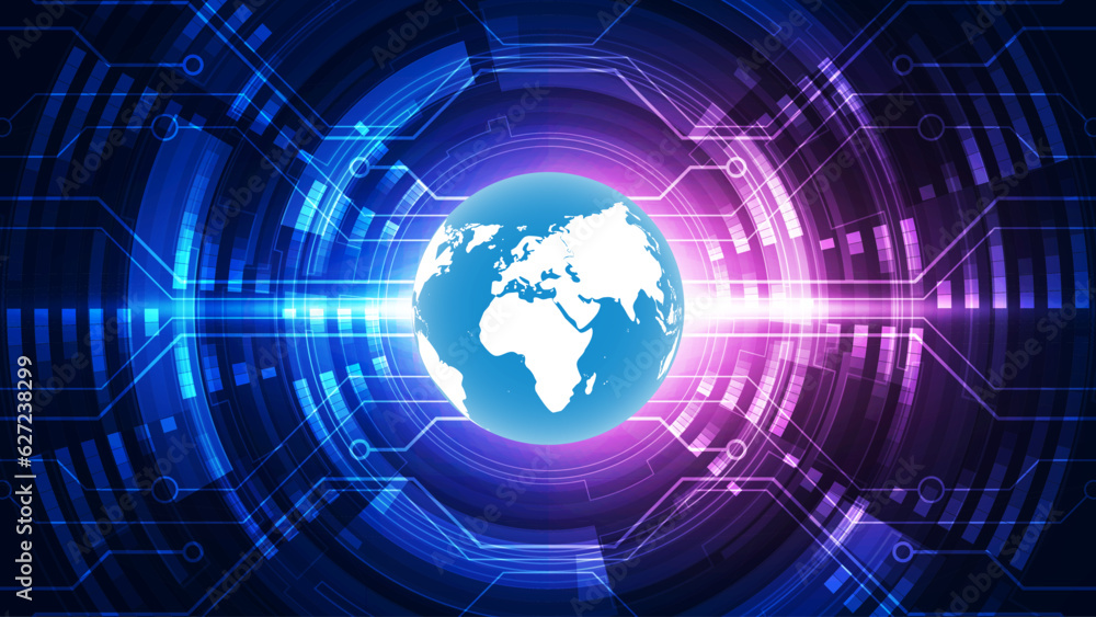 Obraz premium abstract global technology concept background, vector illustration eps10 graphic