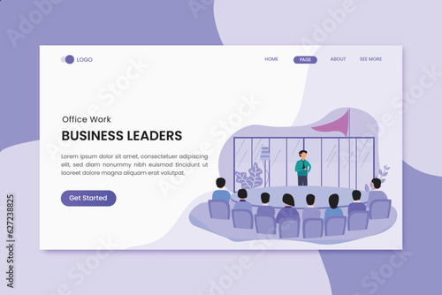 Business Leaders Office Worker Landing Page