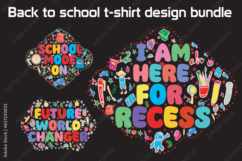 back to school t shirt design bundle