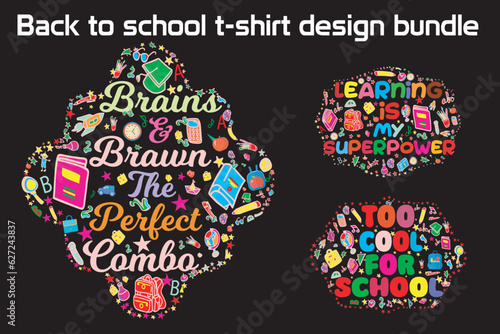 Back to school t shirt design bundle
