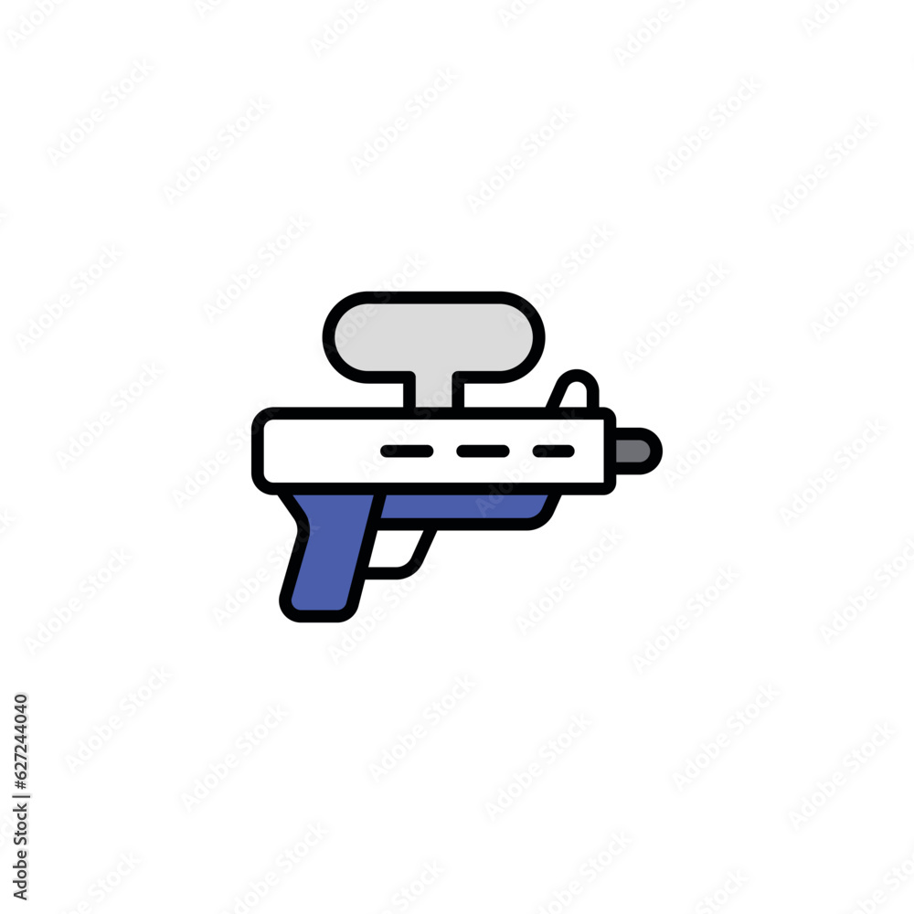 Water Gun icon design with white background stock illustration