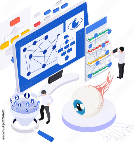 Neuromarketing Isometric Concept