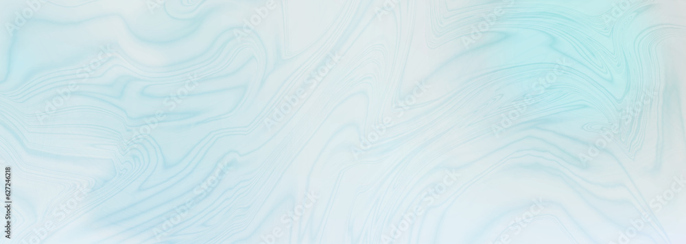 Creative Abstract Gradient Background. Blurry Layout with Irregular Brush Wavy Lines, Swirls and Ripples on a Light Blue Color. Creative Simple Abstract Marble Print. Creative Pastel Color Design.