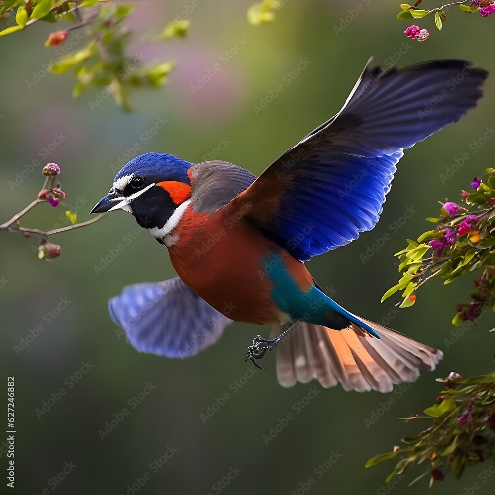 Fototapeta premium A Beautiful hummingbird in flight