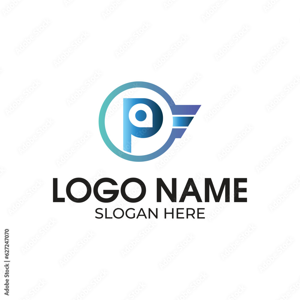 P and location logo design