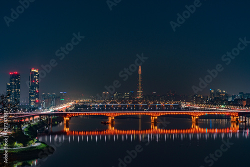 Seoul, south korea, seongsu bridge, night view