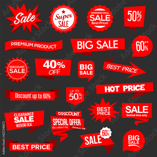 Modern sale banners and labels collection 