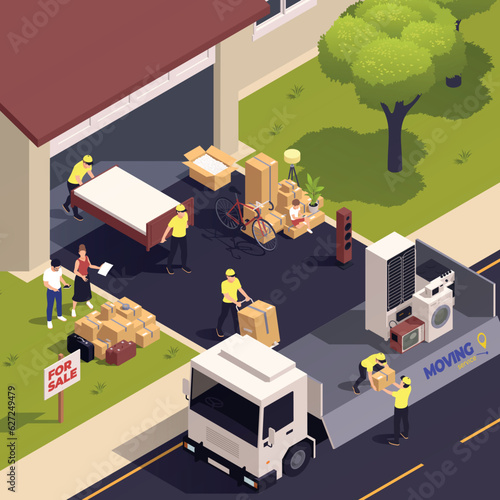 Relocation Service Isometric