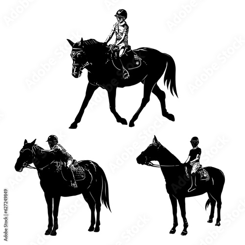 horse and rider silhouettes