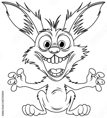 Crazy Rabbit Cartoon Freak Out