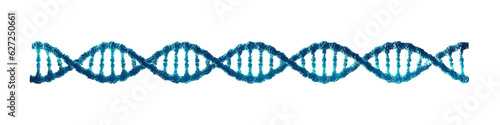 Double helix DNA molecule isolated. Molecular genetics and Genetic engineering