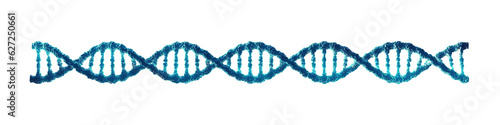 Double helix DNA molecule isolated. Molecular genetics and Genetic engineering