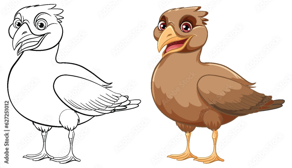 Fototapeta premium Bird Standing and Smiling