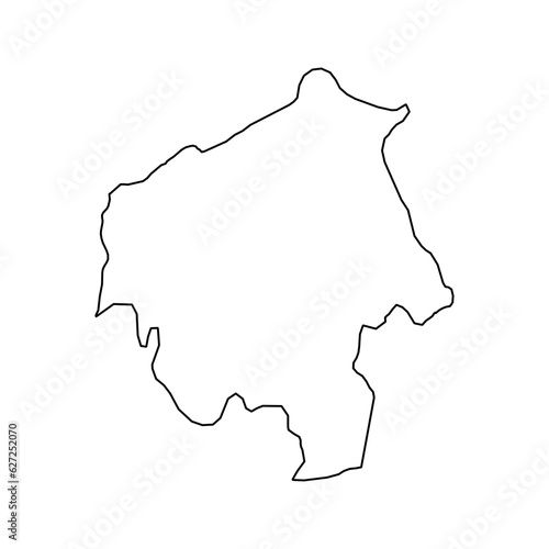 Oyo state map, administrative division of the country of Nigeria. Vector illustration.