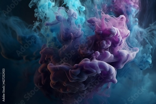 background with smoke. Generative AI. © D